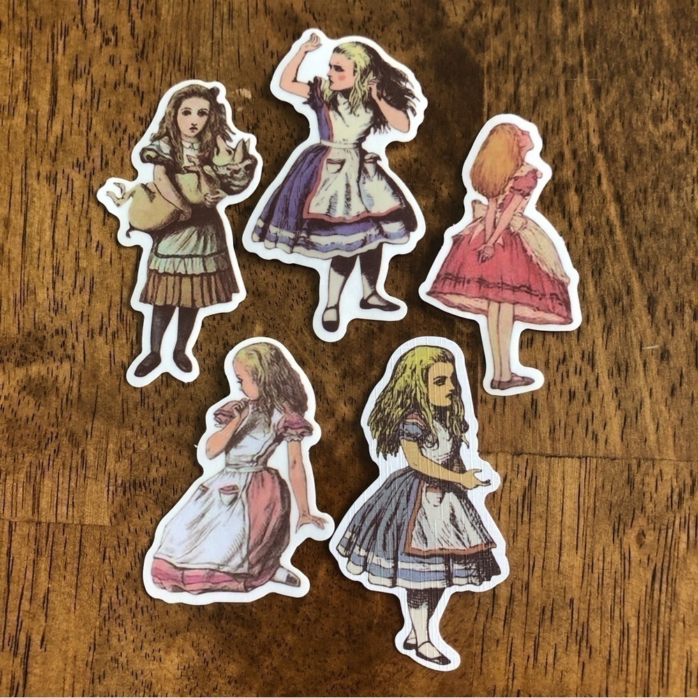 Alice in Wonderland Classic Illustrations stickers (5pk)